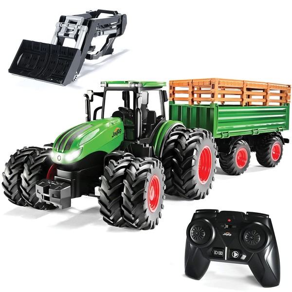 Remote Control Tractor and Trailer Set RC Kids Tractor Toy