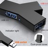 Black 3-Port Splitter Hub (2 USB 2.0 + 1 USB