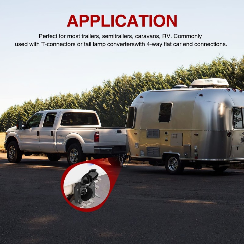 Nilight 4 Way Flat to 7 Way Round Blade Trailer