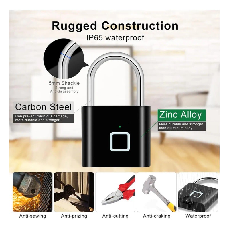 Candados Inteligentes De Huellas, Mxikk-003, 3 Pzas, Biométr