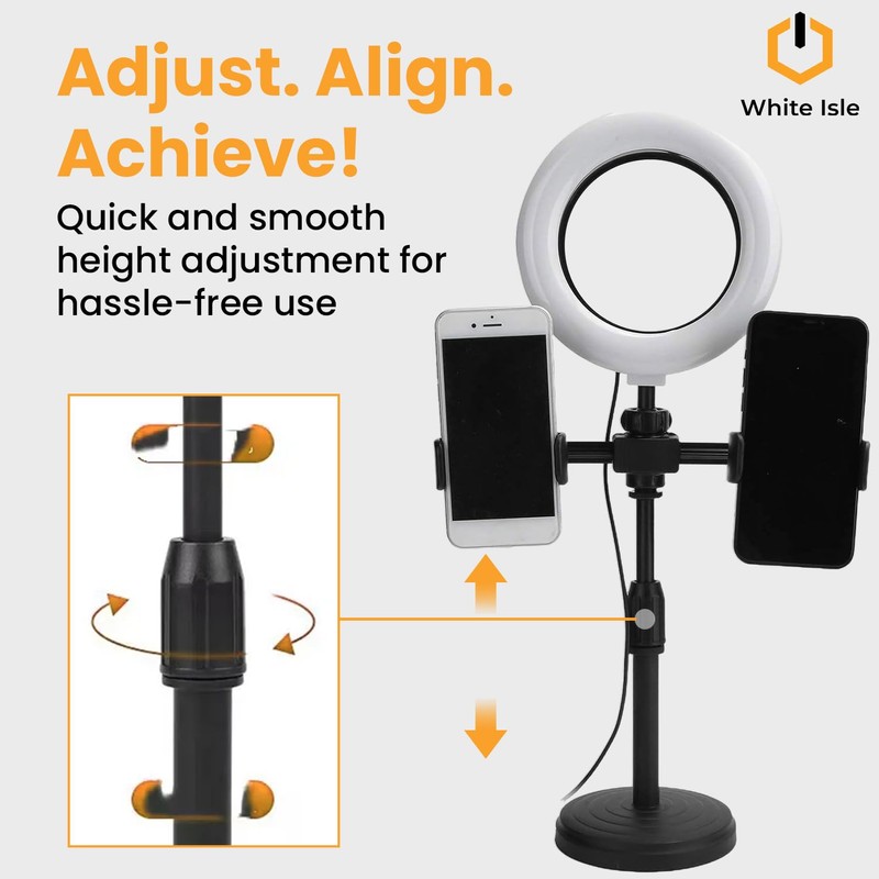 6 Inch Ring Light & Holder with Stand, 16 cm