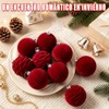 Bolas Navideñas de Terciopelo 12 PCS, Esferas 6 CM para