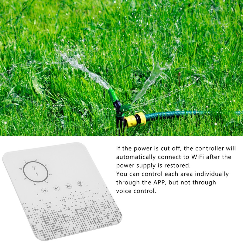 8 Zones Smart WiFi Sprinkler Controller Timing for Google Assistant
