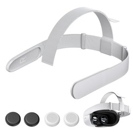 Replacement Head Strap for Quest 2 VR Headset Accessories Lightweight Adjustable Headband with Thumb Grip Caps Breathable Washable Cloth Strap for Enhanced Comfort and Long Play