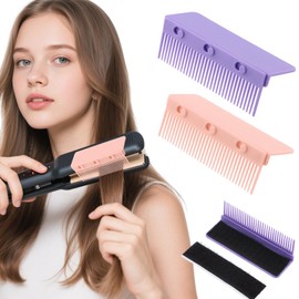 Flat Iron Comb Attachment Clip On, Removable Hair Straightener, The Comb for Flat Iron for Black Hair, For Home and Salon Styling, Home Use Straightening Combs Styling Tool(COLOR:Style B)