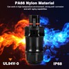 2Pcs Waterproof Power Connector 3 Pin Temperature Resistant Micro Reverse
