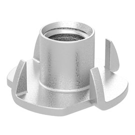 SECCARO 20 x M4 6mm Length Galvanised Steel Drive-In Nuts
