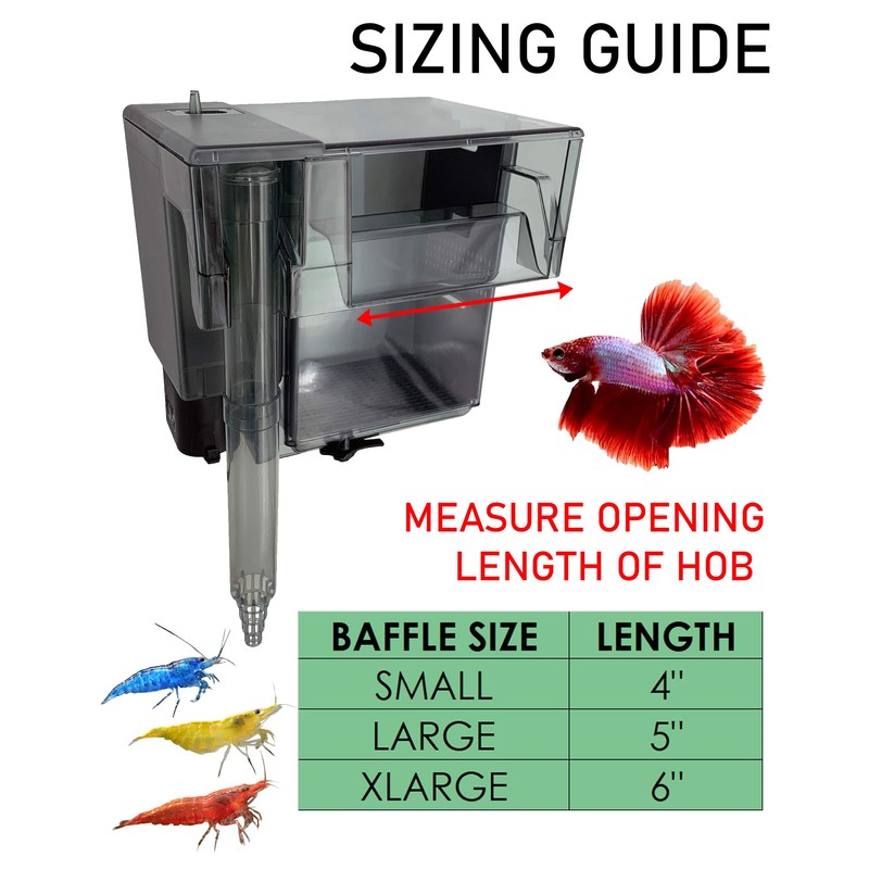 3DAquaticSolutions Aquarium Filter Baffle, Universal HOB Filter Compatible, Slow Flow
