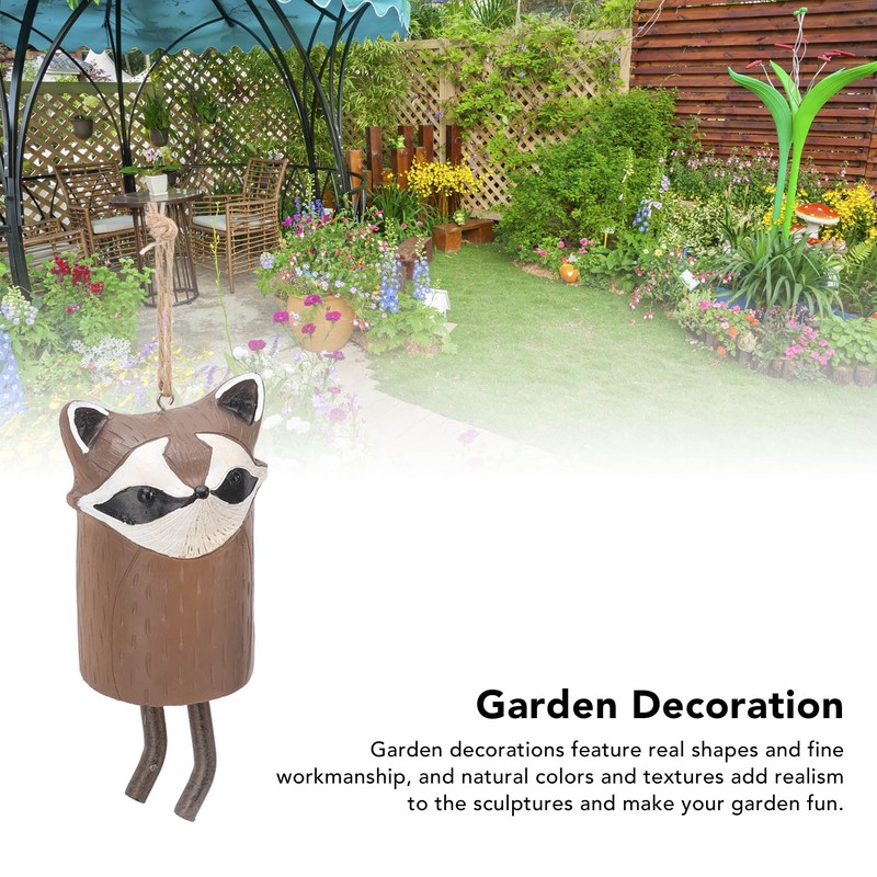 Rustic Hanging Animal Wind Chimes Resin Hand Made Natural Garden