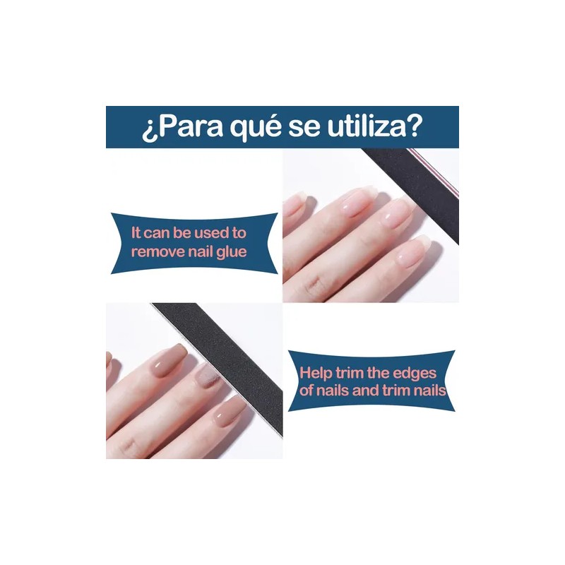 50 Limas Para Uñas Aaturales O Acrílicas Granos 100180