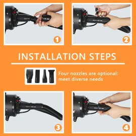 Upgraded Dog Dryer,Quick Grooming Dryer Blower Professional,Noise Reduction Pet Hair Dryer with Heater,High Velocity Air Forced Dryer 3.2HP Stepless Adjustable Speed,Dogs Grooming Bath (Accessories)