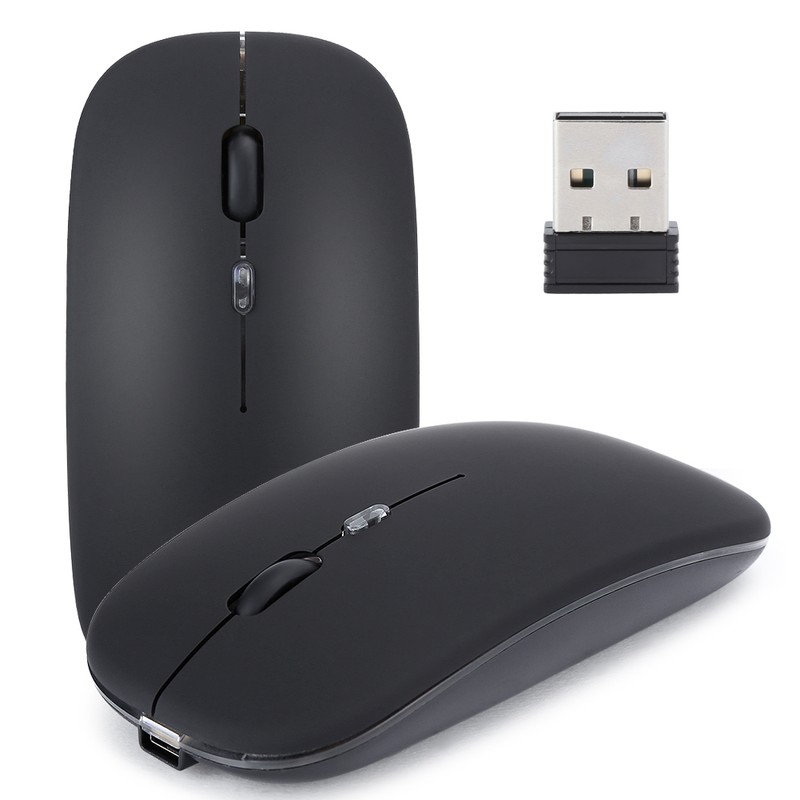Wireless Mouse 2.4G Rechargeable USB Wireless Gaming Mouse with LED