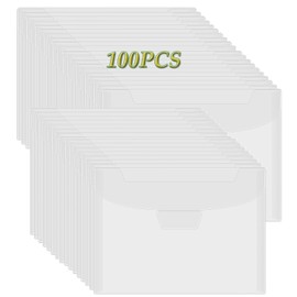 OTCRAFT 100 Pieces 7.5 x 5.5 Inch Stamp and Die Stencil Storage Bags Resealable Clear Plastic Bags Storage for Cutting Dies Stamps Crafts for DIY
