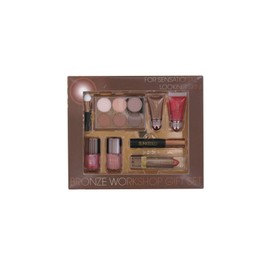 Sunkissed Bronze Workshop Set of 3 - 6 Eyeshadow + 2 Shimmer Creams + Lip Gloss + Lipstick + 2 Nag