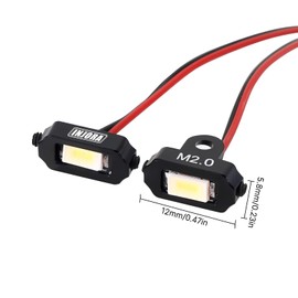 INJORA M2.0 Rock Lights Kit with Controller for TRX4M 1/18 RC Crawler(4LED Yellow)