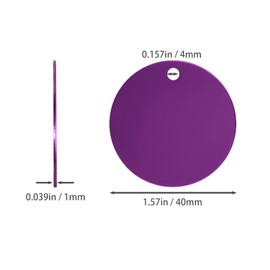 StayMax Round Aluminum Engraving Blanks Tags Stamping Blanks 25 Pack Diameter 1.57 Inch (Purple)