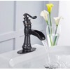 BATHFINESSE Oil Rubbed Bronze Deck Mounted Single-Handle Lavatory Faucet with