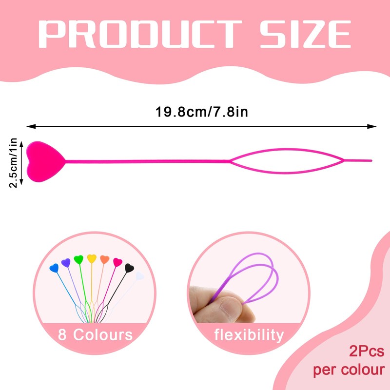 16PCS Hair Beader Tool Automatic Quick, Colorful Loading Beads on