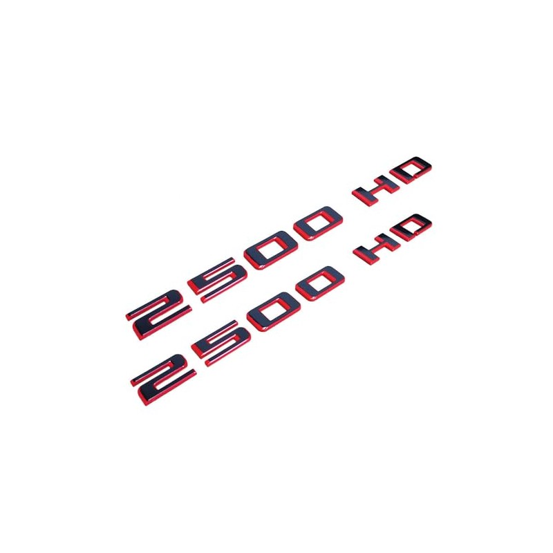 2pcs 2500HD 2500 HD Emblem Side Door Badge 3D Letter