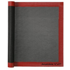 Amyandone Perforated Silicone Baking Mat for Two-Thirds Size Pan, Non-Stick Eclair Baking Mat for 15x21 Big Sheet, Reusable Cookie Sheet Liner for Two Thirds Sheet Pans for Sugar Cookies 1 PCS