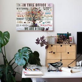 DUO AI HOME Vintage Office Pictures Wall Decor Butterfly Tree Canvas Prints Inspirational Saying Aesthetic Office Decor Sign Rustic Motivational Wall Art Decoration Framed Artwork 12x16 Coworker Gift