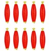 ANCLLO 10pcs Red Fishing Foam Float Classic Fishing Bobbers