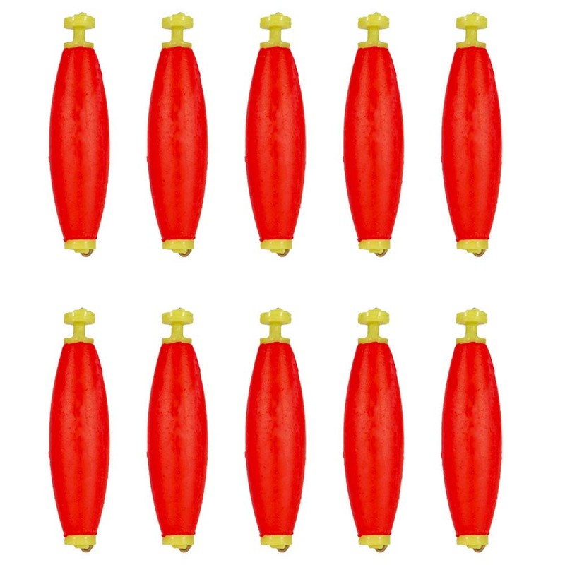 ANCLLO 10pcs Red Fishing Foam Float Classic Fishing Bobbers