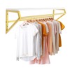 ILWorkTLs Wall Mounted Clothes Rack with Top Shelf,Display Garment Rack,Heavy