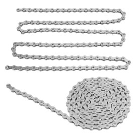 Bike Chain, Wear Resistant SX10 116 Links 30 Speed Bike Chain Silver Steel for Mountain Bike