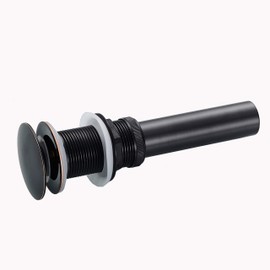 Wellsum Bathroom Antique Oil Rubbed Bronze Pop up Drain Sink Drain Stopper Large Pop Without Overflow