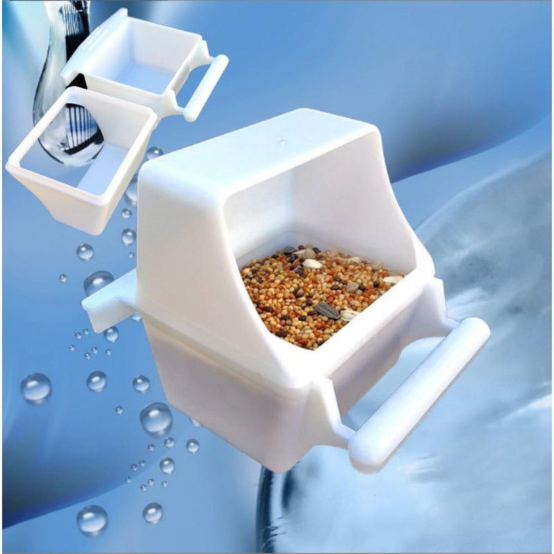 BRYHZKCM Small Bird Slot Feeder No Mess Cage Hanging Feeder