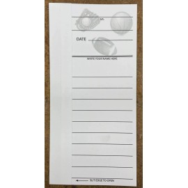 50 Count 10 Line Football Cards Raffle Tickets Gambling Strip Card Tear Off