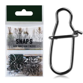 Zite Fishing Carabiner Snaps Fishing Set - 30 Pieces #00 Fishing Swivels 9 kg - Hanger for Trout Bait, Bass Bait, Zander Bait, Spin Fishing