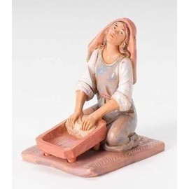 Fontanini de Roman Inc., 5(in), 12(cm) figurilla, 12CM Ruth LA PANADERA, Figura de Belén y Accesorios, Esculpidos y Pintados a Mano