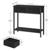 HOOBRO 29.5" Narrow Console Table with 2 Fabric Drawers, Small