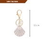 Rigral Keychain Bag Charm Shell Shell Key Ring Carabiner Glitter,