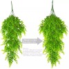 Quanfairy 8Pcs Artificial Boston Fern Plant Fake Hanging Trailing Foliage
