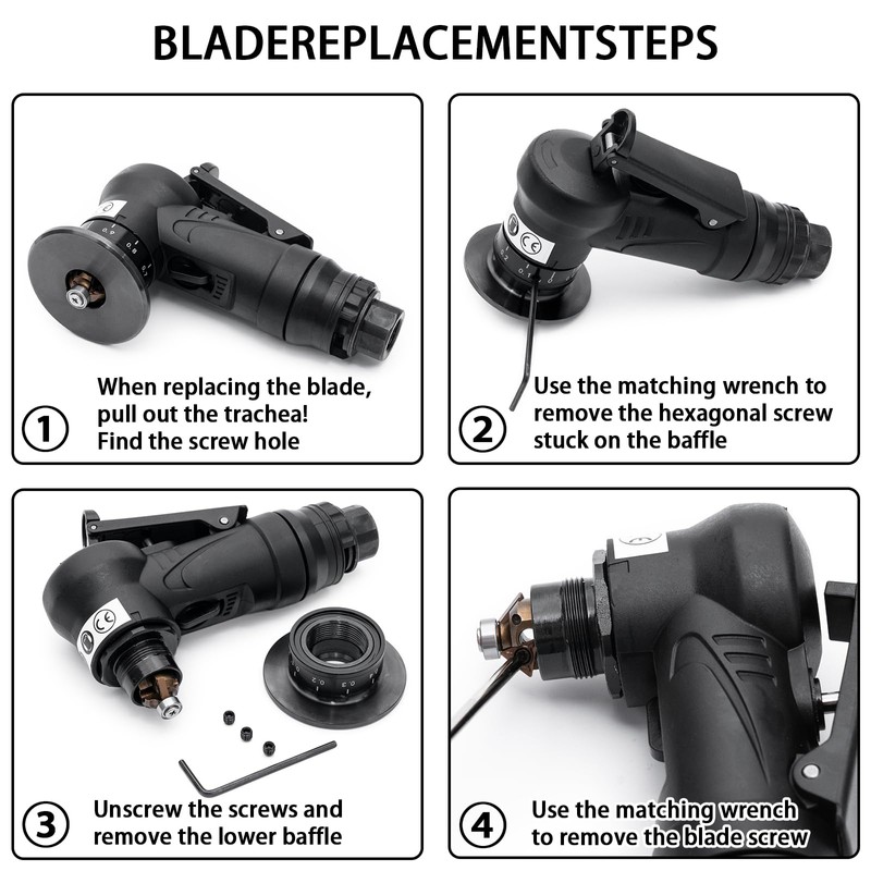 Handheld Pneumatic Chamfering Tool, 45 Degrees Arc Corner, 1/4 Inch
