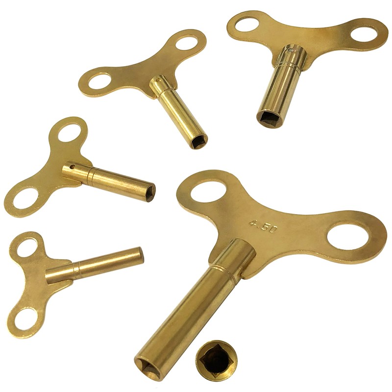 5mm BRASS KEY (11) Winding clock key winged type grandfather