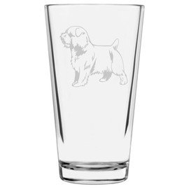 Norfolk Terrier Dog Themed Etched All Purpose 16oz Pint Glass