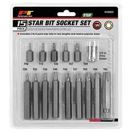 Performance Tool W38805 15pc Star Bit Socket Set