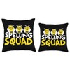 Spell Words Game Competitive Spelling Squad Spelling Bee Throw Pillow