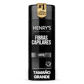Henrys Fibras Capilares Gris 27.5g, Disimula Cabello Delgado y Zonas con Poca Densidad, Aumenta Volumen al Instante