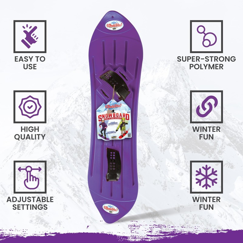The Original Geospace Sledsterz Kids Beginner Snowboard for Winter Fun