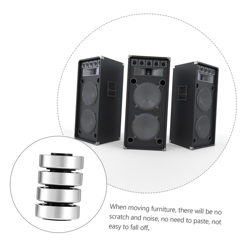 Mipcase 4Pcs Vibration Feet Pads Aluminium Alloy Speaker Base Pad