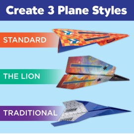 Creativity for Kids Paper Airplane Squadron - Create 20 Paper Airplanes, Crafts for Boys and Girls, Holiday Stocking Stuffers and Gift for Boys, Kids Activities (Ages 6+)