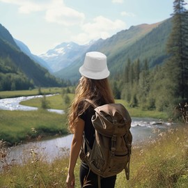 Joylife Solid Color Bucket Hat Simple Fisherman Cap Packable Reversible Sun Hat for Women, Men, White Black