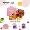 Lunch Bag for Women Double Deck Insulated Lunch Cooler Bag