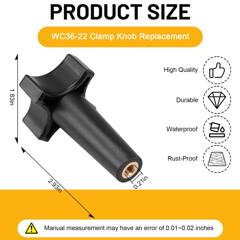 WC36-22 Clamp Knob Replacement for Pentair Compatible with Posi-Flo II
