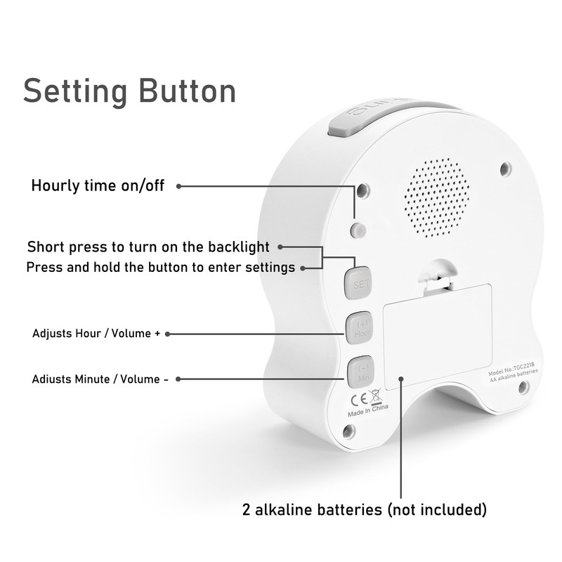 Hearkent Talking Clock for Elderly, Blind, Visually Impaired, English Voice